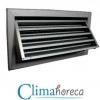 Grila aluminiu anodizat de exterior cu protectie intemperii 400 x 200 mm pentru sisteme de ventilatie si climatizare destinata Horeca