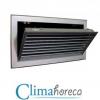 Grila aluminiu anodizat cu simpla deflexie 450 x 450 mm pentru sisteme de ventilatie si climatizare destinata Horeca