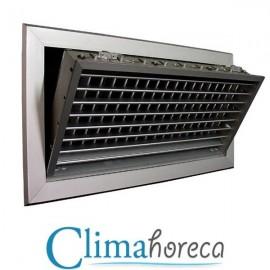 Grila rectangulara aluminiu anodizat cu dubla deflexie 600 x 200 mm pentru sisteme de ventilatie si climatizare destinata Horeca