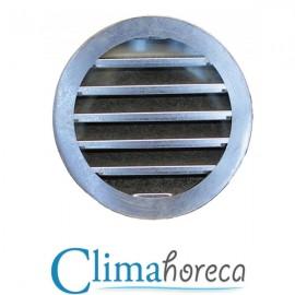 Grila aluminiu anodizat de exterior cu protectie intemperii diametru 200 mm pentru sisteme de ventilatie si climatizare destinata Horeca