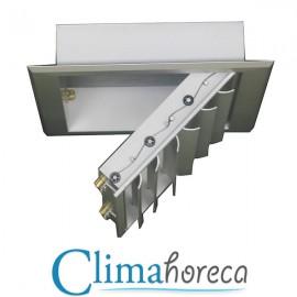 Grila aluminiu anodizat de plafon 200 x 100 mm pentru sisteme de ventilatie si climatizare destinata Horeca