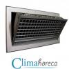 Grila rectangulara aluminiu anodizat cu dubla deflexie 300 x 300 mm pentru sisteme de ventilatie si climatizare destinata Horeca