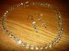 Set bijuterii cristal de bohemia( colier + cercei ) -