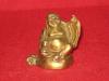Buddha cel vesel, cu pepita, pe sac cu monezi ( din bronz )