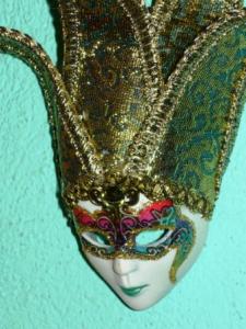 Masca venetiana, arlechin ( din ceramica ) - 6