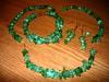 Set bijuterii (colier + cercei + bratara) din cuart verde