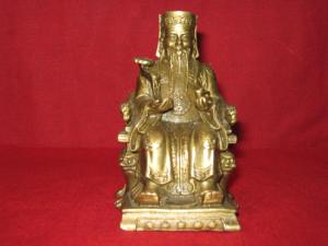 Tua Peh Kong cu sceptrul puterii si pepita(din bronz)
