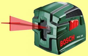 Nivela laser liniara PCL10 set de la Bosch VERDE