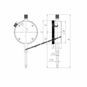 Ceas Comparator 0-30 / 0.01 mm diametru 60 mm