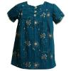 Bluza fete turcoise cu broderie bej  [ms dsp1022]