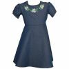 Rochie denim flori de mar