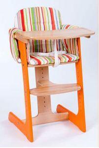 Scaun de masa din lemn portocaliu