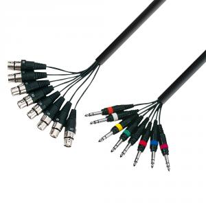 Cablu multicore Adam Hall 3Star Multicore 8 x XLR-TRS 3m