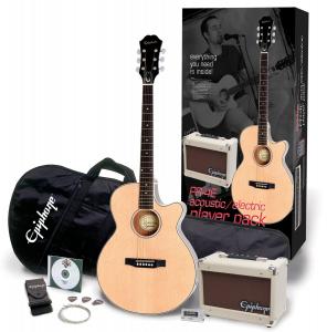 Set chitara electro-acustica Epiphone PR-4E Player Pack
