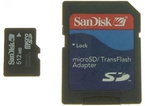 Card De Memorie Micro Sd-trans Flash Card 1gb Sandisk Bulk