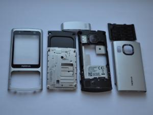 Carcasa Originala Nokia 6700 Slide  6 Piese Swap - Argintie