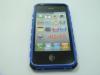 Husa silicon iphone 4 iphone 4s albastru cu negru