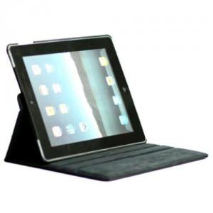 Husa iPad 4 Wi-Fi Lichee Piele PU Cu Stand Si Rotatie 360 Grade Alba