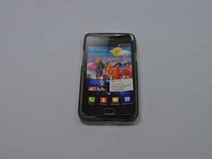 Husa Silicon Samsung I9100 Galaxy S II Negru Transparent