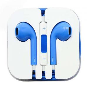 Casti Handsfree Cu Telecomanda Si Microfon iPhone 5 Albastru