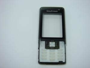 Carcasa Fata Sony Ericsson C702 Originala Swap Neagra