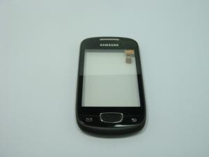 Carcasa Fata Cu TouchScreen Si Tastatura Samsung Galaxy Mini S5570 Originala Swap Neagra