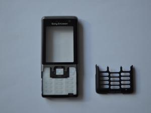 Carcasa Originala Sony Ericsson C702 2 Piese Swap - Neagra