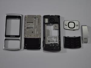 Carcasa Originala Nokia 6700 Slide 6 Piese Swap - Argintie