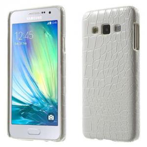 Husa Samsung Galaxy A3 SM-A300F/DS Dual SIM Piele De Crocodil Alba