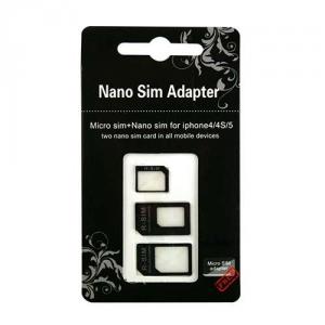 Noosy Nano Micro Sim Card Adapter iPhone 5  Negru