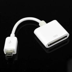 Adaptor iPhone 4s 30 Pini La Mini Usb Alb