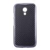 Husa Motorola Moto G2 Dual SIM Piele PU Fibre De Carbon Neagra