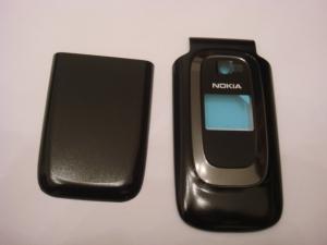 Carcasa Originala Nokia 6085 6086 Fata Sus Neagra Si Capac Baterie