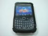 Husa Silicon BlackBerry Curve 8520 Negru Cu Roz