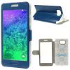 Husa Flip Cu Stand Samsung Galaxy Alpha SM-G850F SM-G850A Si Ecran Tangibil Albastra