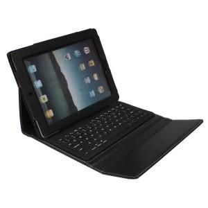 Husa Piele Cu Tastatura Wireless Bluetooth iPad 2 Neagra