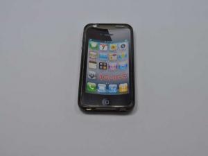 Husa Silicon iPhone 4 iPhone 4s Negru Transparent Cu Romburi