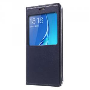 Husa Flip Cu Fereastra Samsung Galaxy J5 J510F Albastru Inchis