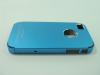 Husa iphone 4 iphone 4s crossline aluminiu albastra