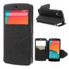 Husa Korea Fancy Diary Piele Stand Cu Fereastra LG Google Nexus 5 D820 D821 Neagra