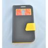 Husa Flip Godcis Samsung I9190 Galaxy S4 mini Neagra Cu Interior Galben