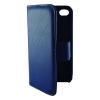 Husa flip iphone 5 5s piele pu albastra in blister