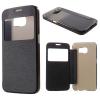 Husa Flip Cu Fereastra Si Stand Samsung Galaxy S6 G920 Neagra