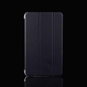 Husa Flip Cu Stand Samsung Galaxy Tab 4 8,0 T330 T331 Textura Nisip Tri-Fold Neagra
