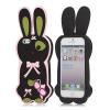Husa Silicon Iepure Bowknot iPhone 5s iPhone 5 Neagra