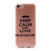 Husa tpu iphone 5c keep calm and love mustache