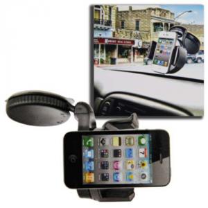 Suport Telefon Auto Universal iPhone 4 Cu Rotatie 360 Grade, 50-70 mm Negru