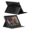 Husa ipad 4 piele de crocodil folio cu stand neagra