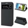 Husa flip cu stand si fereastra samsung galaxy s4 i9500 i9502 neagra