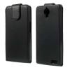 Husa Flip Vertical Alcatel One Touch Idol X 6040 Piele PU Neagra